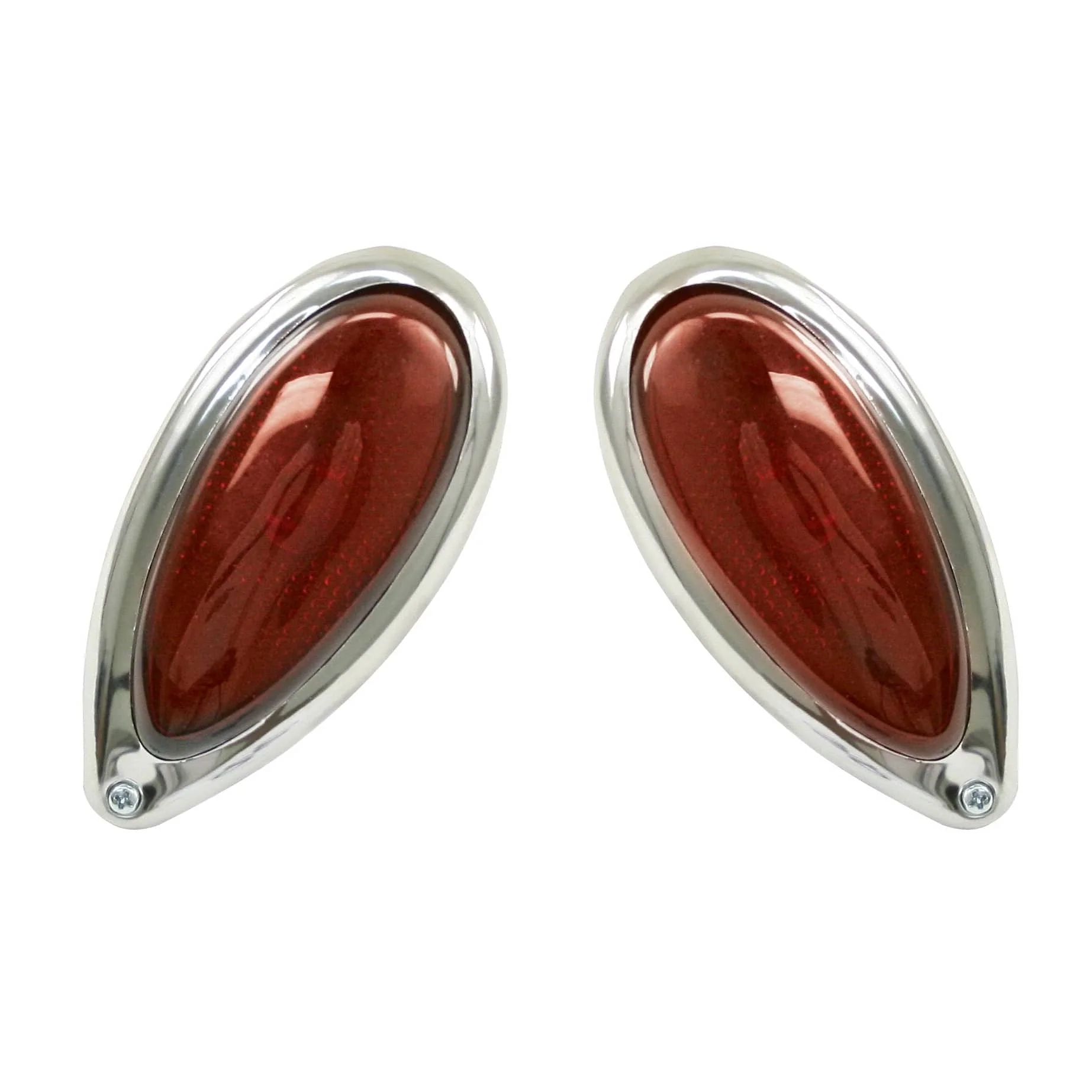 Red Teardrop Tail Lights, Pair - Speedometer & Auto Electric