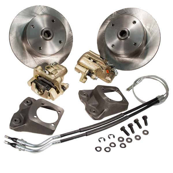 Rear Disc Brake Kit with e-Brake, 4-Lug VW Pattern - 4 x 130mm - Speedometer & Auto Electric