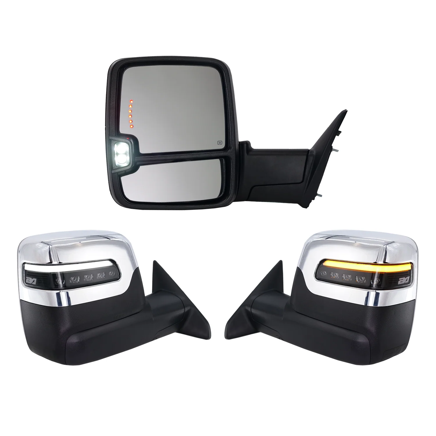 2023+ Style Ram Tow Mirrors | 2010-2018 Dodge Ram 2500/3500 - Speedometer & Auto Electric