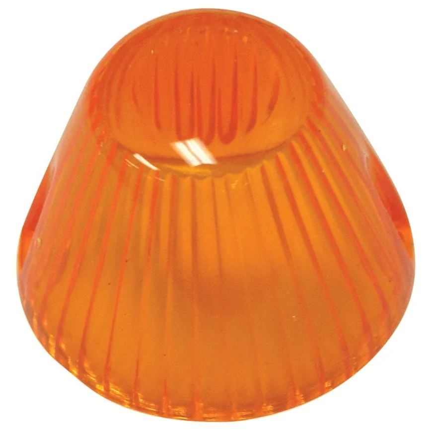 Turn Signal Lens, Bullet, Ghia 59-64 / Type 3 62-63, 68-69, Amber, Each - Speedometer & Auto Electric