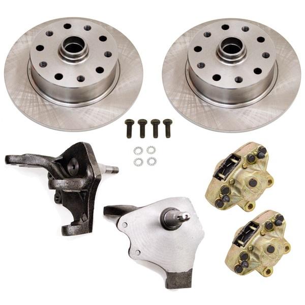 Front Disc Brake Kit, Drop Spindles, 5-Lug Dual Pattern - 5 x 130mm & 5 x 112mm - Speedometer & Auto Electric