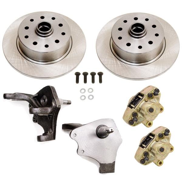 Front Disc Brake Kit, Drop Spindles, 5-Lug Dual Pattern - 5 x 4-3/4
