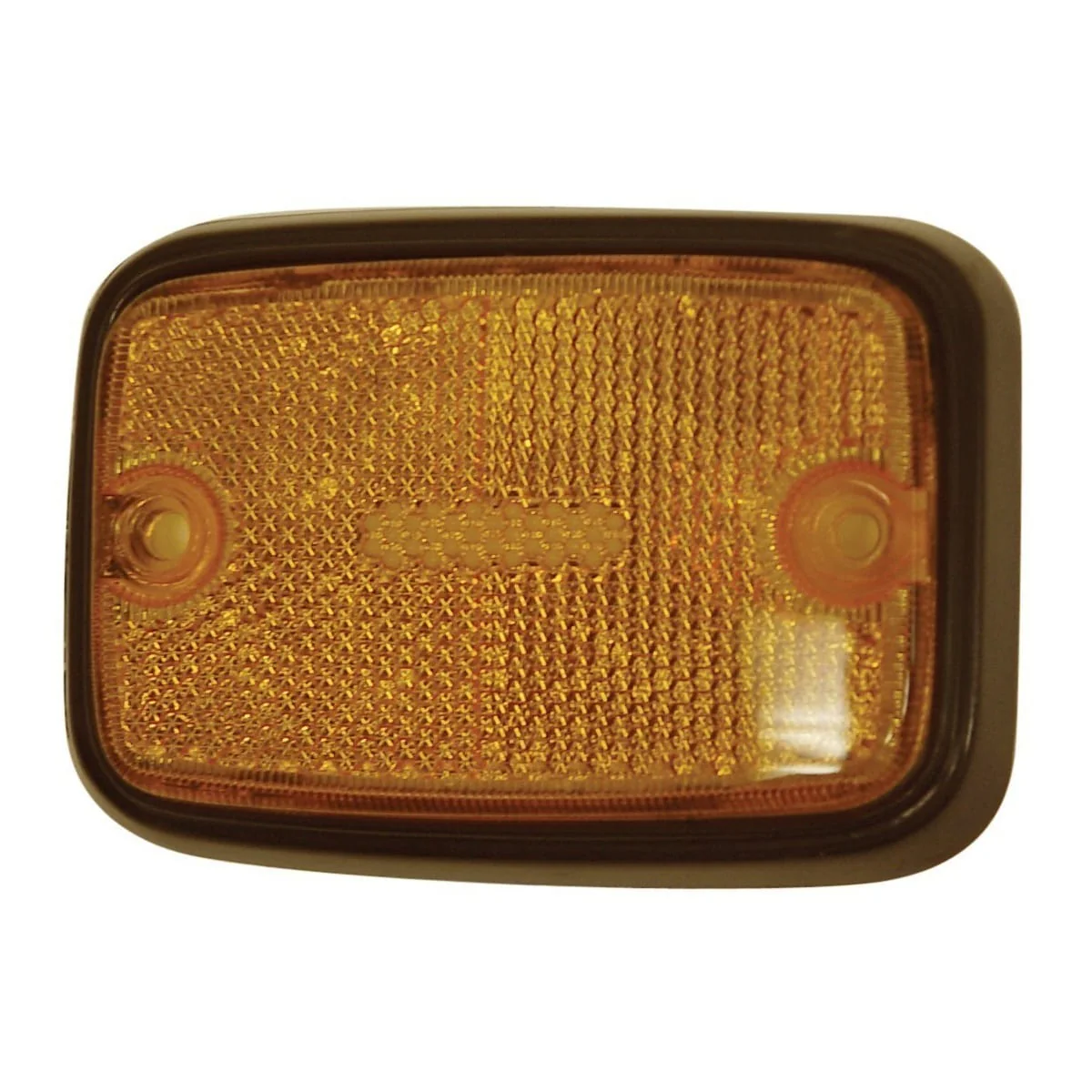 Side Marker Lens, Type 2, 75-79, Yellow/Black Trim, Each - Speedometer & Auto Electric
