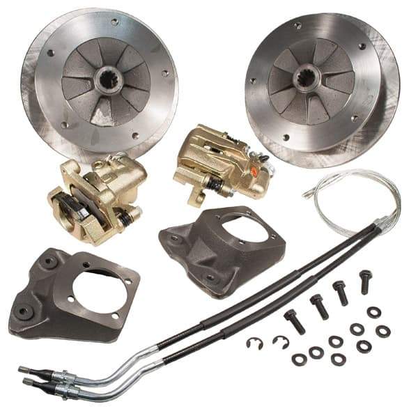 Rear Wide-5 Disc Brake Kit with e-Brake, Zero Offset, VW Pattern - 5 x 205mm - Speedometer & Auto Electric