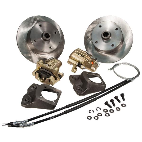 Rear Disc Brake Kit with e-Brake, 4-Lug VW Pattern - 4 x 130mm - Speedometer & Auto Electric